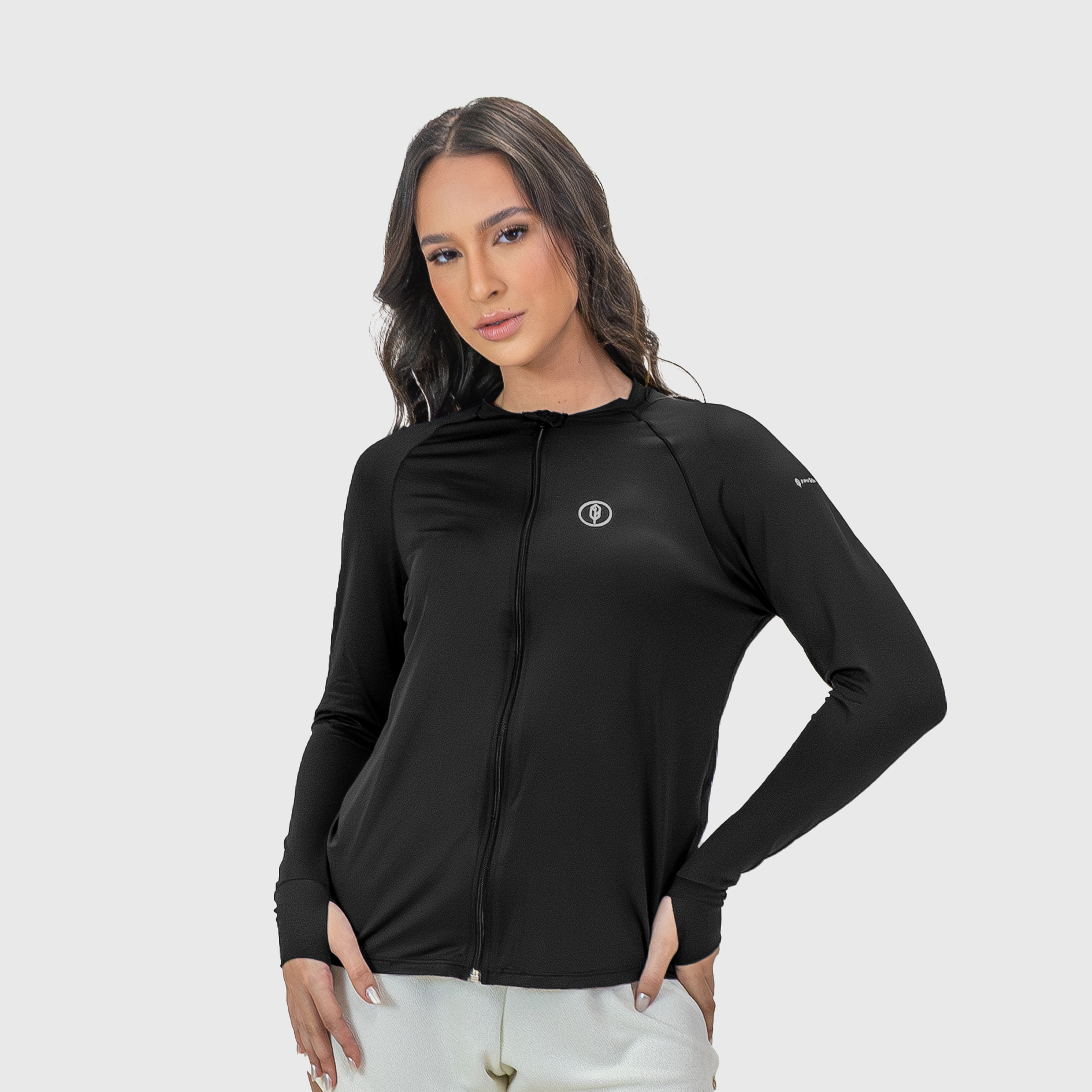 Camisa Proteção Com Luva e Zíper Pena - Imagem 2