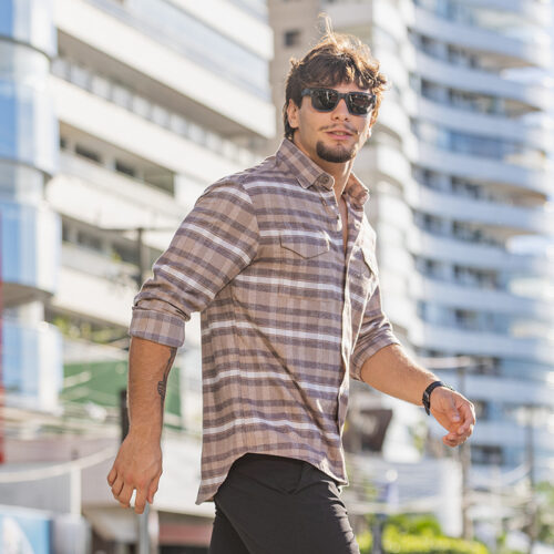 Camisa Xadrez Casual Pena