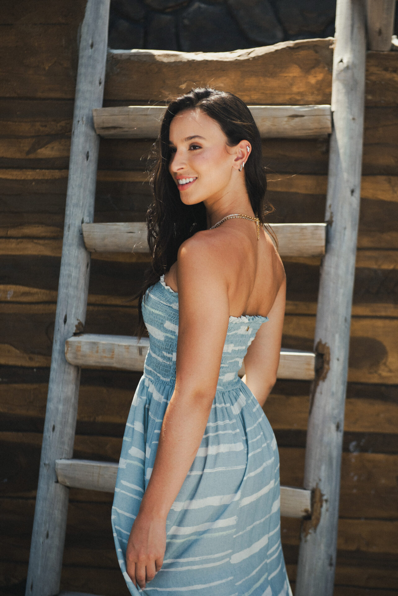 Vestido Longo Viscose Marina Pena