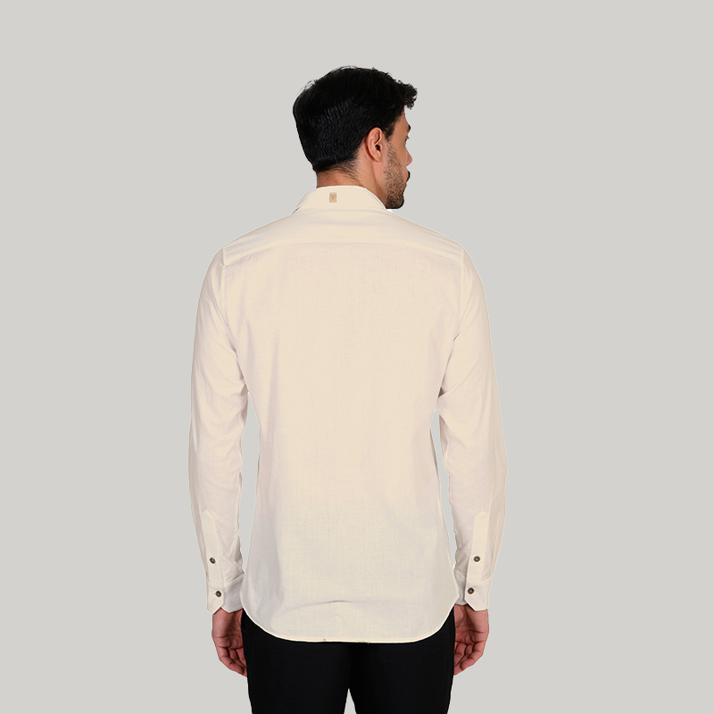 Camisa Plana ML Linen Pena - Imagem 4