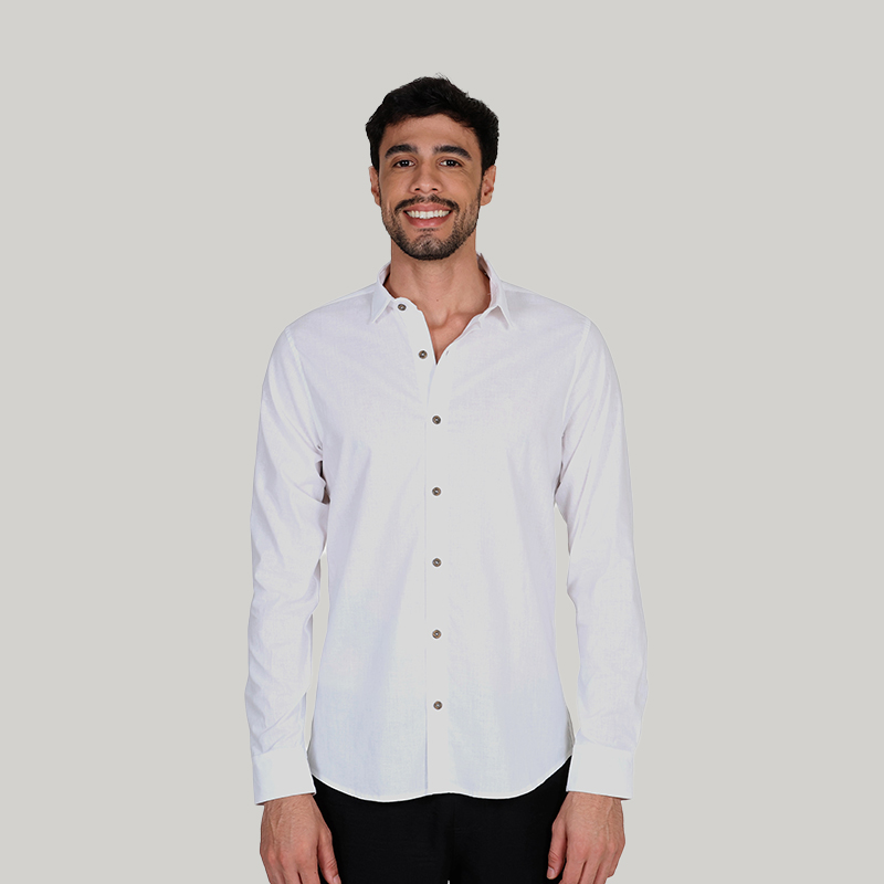 Camisa Plana ML Linen Pena - Imagem 2