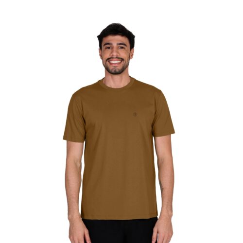 Camiseta Logo Bordada c/ Fenda Pena
