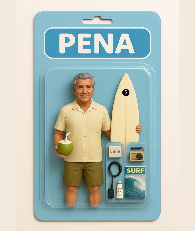 Também surfamos nessa trend, haha! 🌊🏄‍♂️

Se a Pena fosse um boneco colecionável, viria com tudo o que precisa para viver na essência do mar: prancha, coco na mão e aquele respeito pelas ondas que já dura 39 anos. Quem mais ia querer essa edição? ⚡🌞